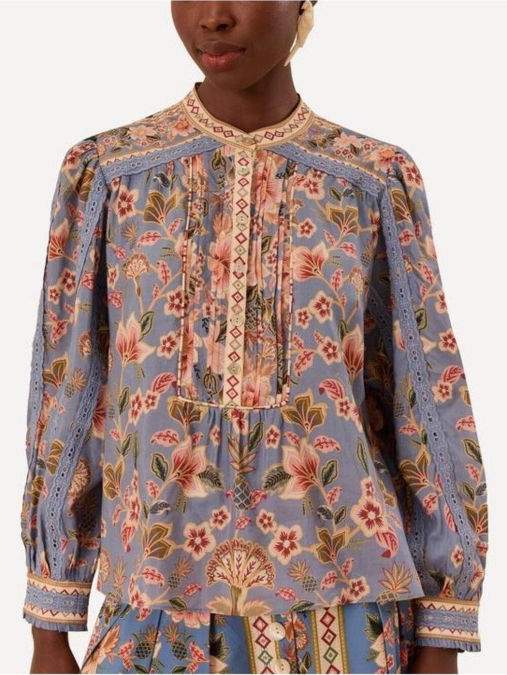 Farm Rio Superbloom Tapestry Blouse